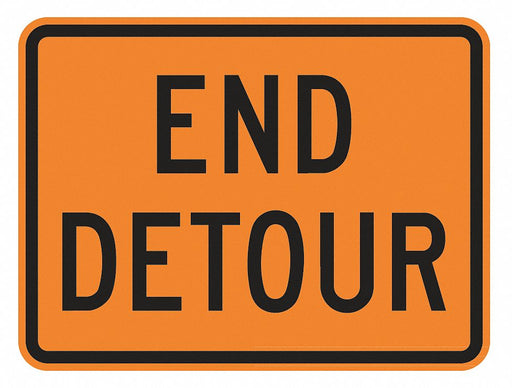 Traffic Sign 18 in x 24 in Orange