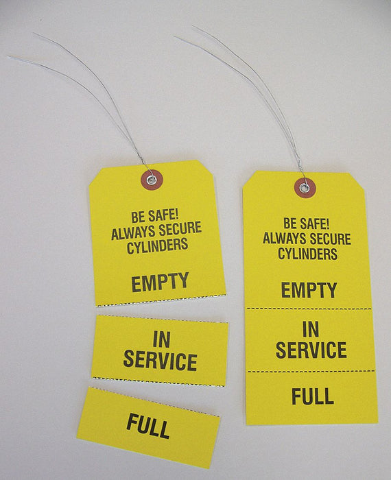Cylinder Tag 6 1/4in H 3 1/8in W PK100