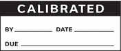 Calibration Label ENG Black/White PK350