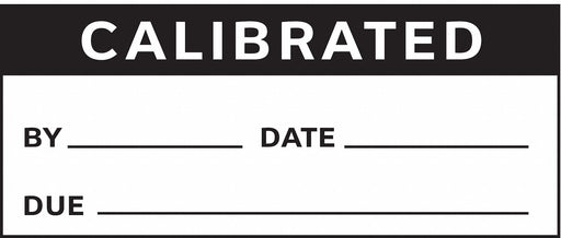 Calibration Label ENG Black/White PK225