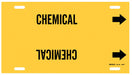 Pipe Marker Chemical 8 in H 16 in W