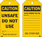 Caution Tag 5 3/4in H 3in W Polyest PK10