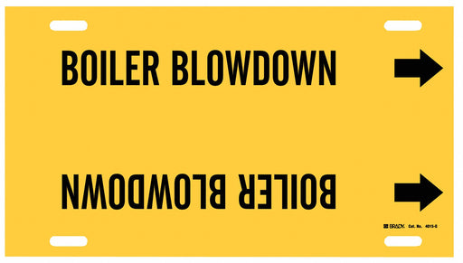Pipe Markr Boiler Blowdown 10in H 24in W