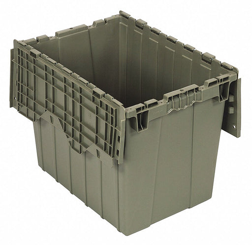 AttachedLidTote 21.875inL 15.125inW Gray