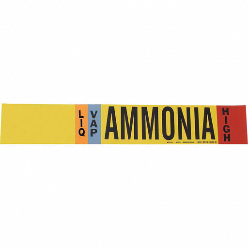 Pipe Marker Ammonia 4 in H 24 in W