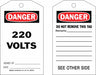 Danger Tag 7 in H 4 in W Cardstock PK100