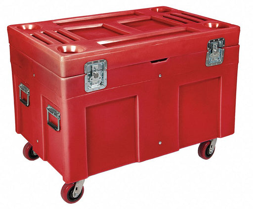 MobileStorageTrunk 30in 45in Plastic Red