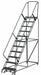 Safety Rolling Ladder Steel 110 In.H