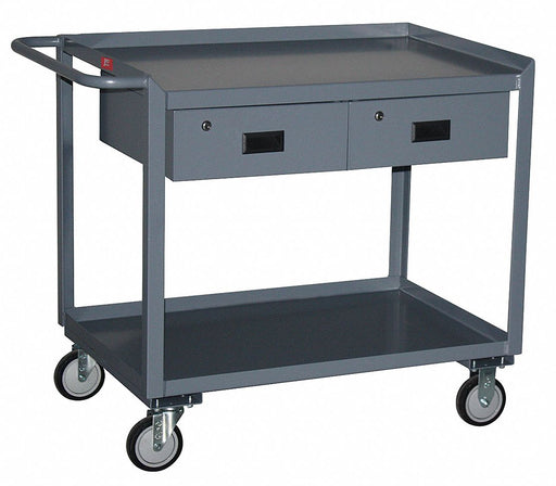 Mobile Wrkstion Steel 36 L 24 W 2 Shelf