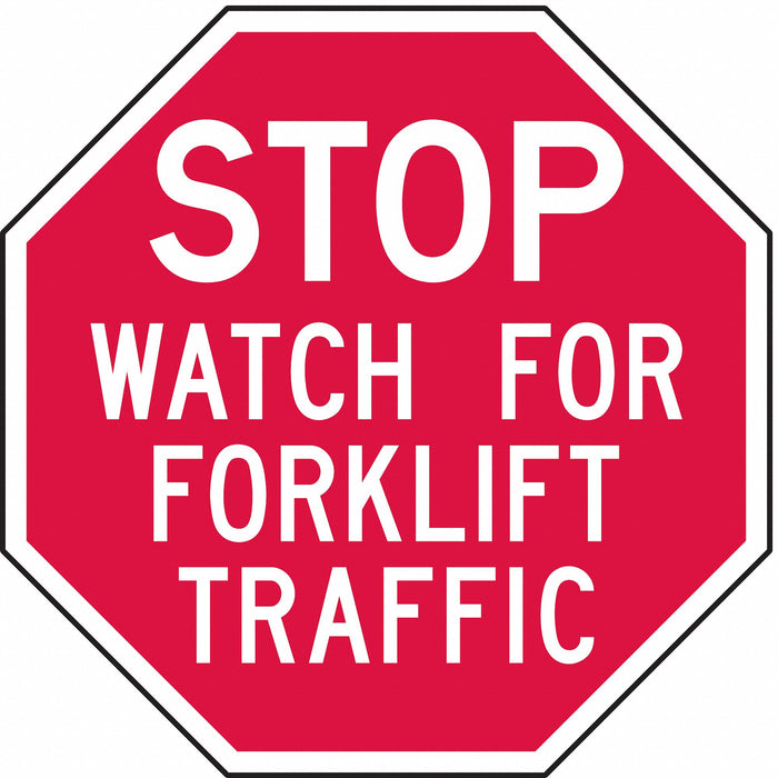 Rflct Lift Truck Trfc Stop Sign 12x12in