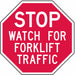Rflct Lift Truck Trfc Stop Sign 12x12in