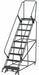 Safety Rolling Ladder Steel 90 In.H