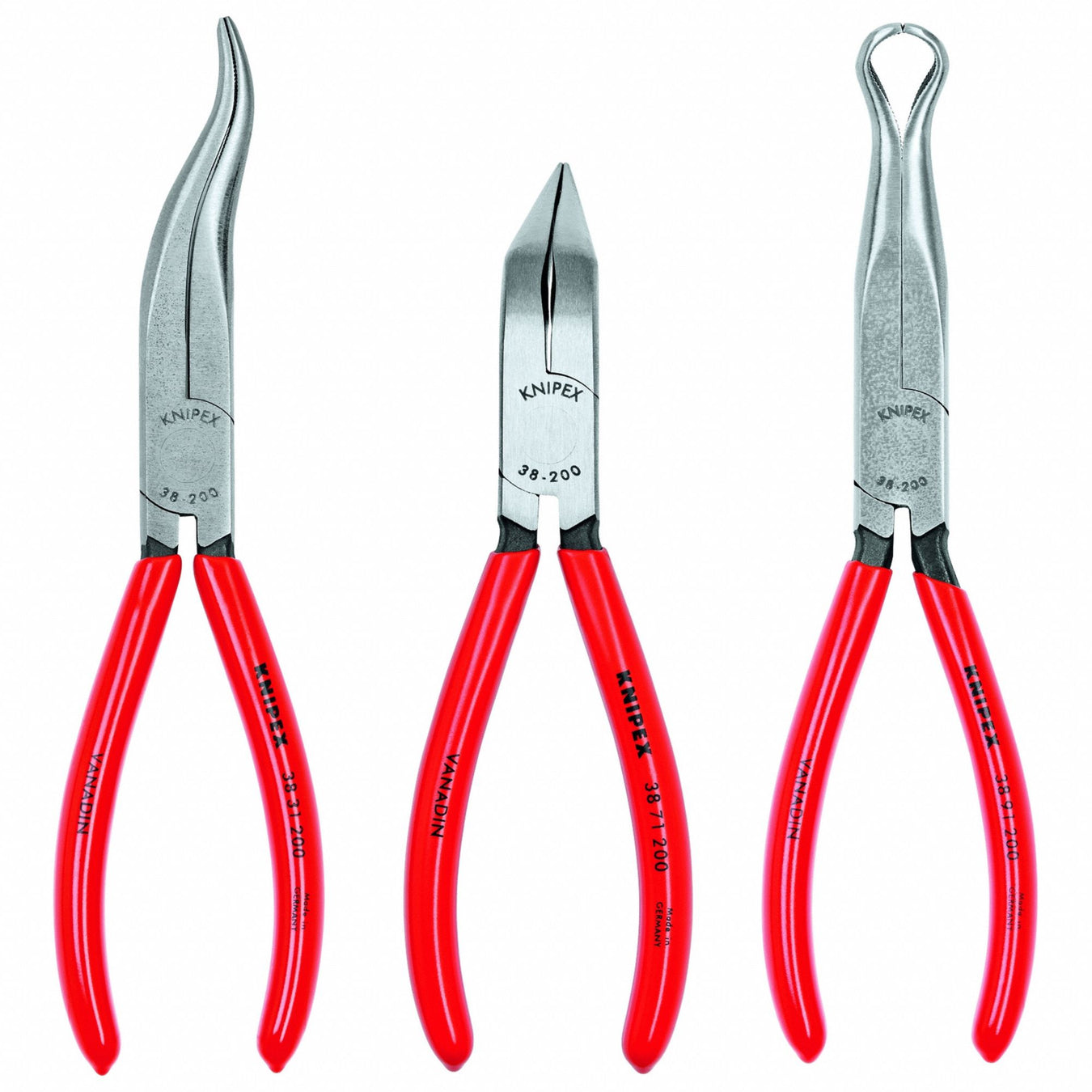 Long Nose Plier Set Dipped 3 Pcs.
