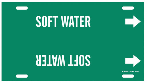 Pipe Marker Soft Water 8 in H 16 in W