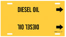 Pipe Marker Diesel Oil 10 in H 24 in W