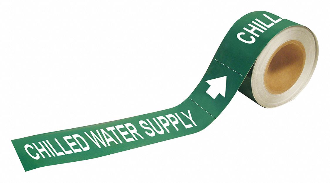 Pipe Mrkr Chilled Watr Supply 2in H