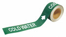 Pipe Marker Cold Water 2in H 12in W