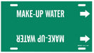Pipe Marker Make Up Water 8 in H 16 in W