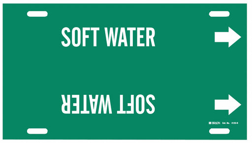 Pipe Marker Soft Water 10 in H 32 in W