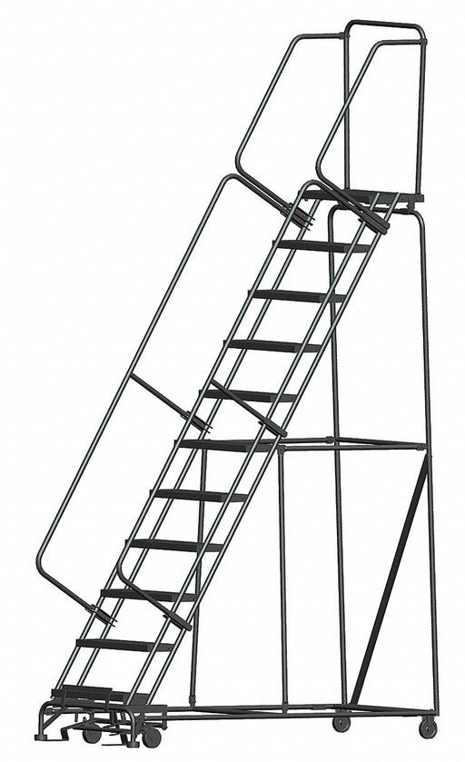 Lockstep Rolling Ladder Steel 110 In.H