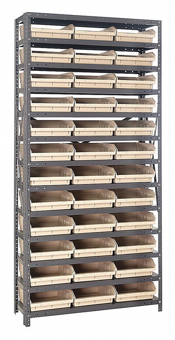 E1509 Bin Shlvng 12inx75inx36in Ivory