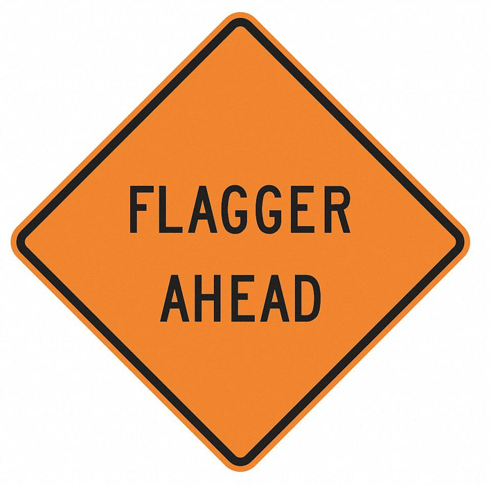Traffic Sign 30 in x 30 in Orange