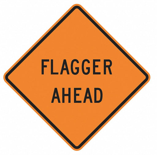 Flagger Ahead Traffic Sign 30 x 30 