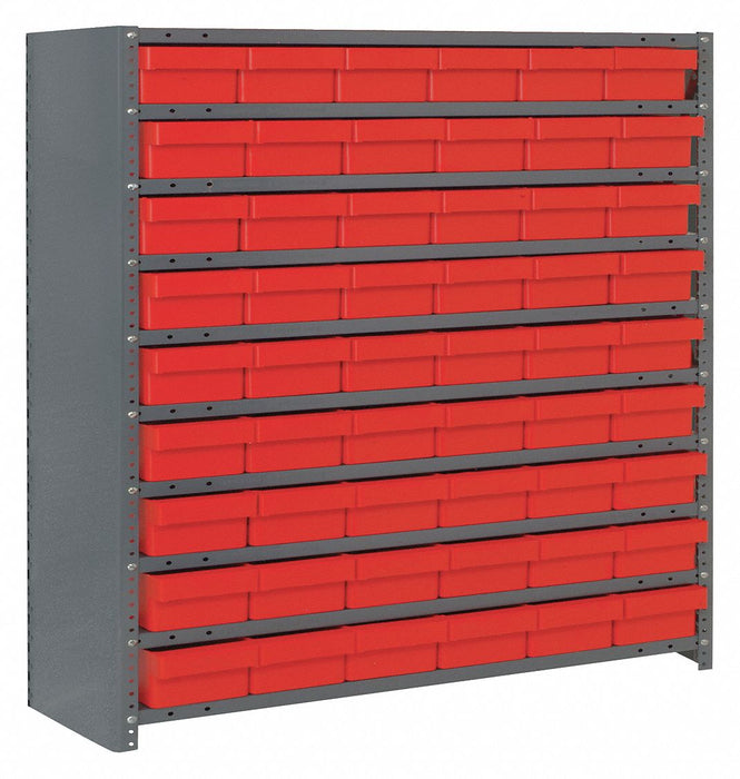 E7215 Enclosed Bin Shlvng 12x39x36in Red