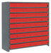 E7215 Enclosed Bin Shlvng 12x39x36in Red