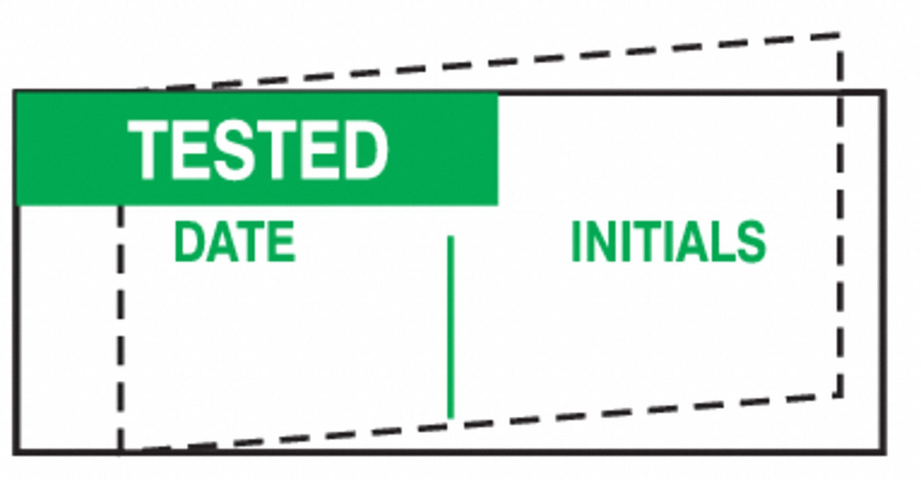 InspectionLabel Green Polyester PK350