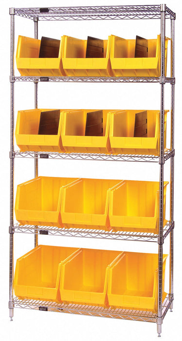 E3963 Bin Shlvng 18inx74inx36in Gray