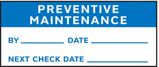 Inspection Label ENG Maintenance PK350