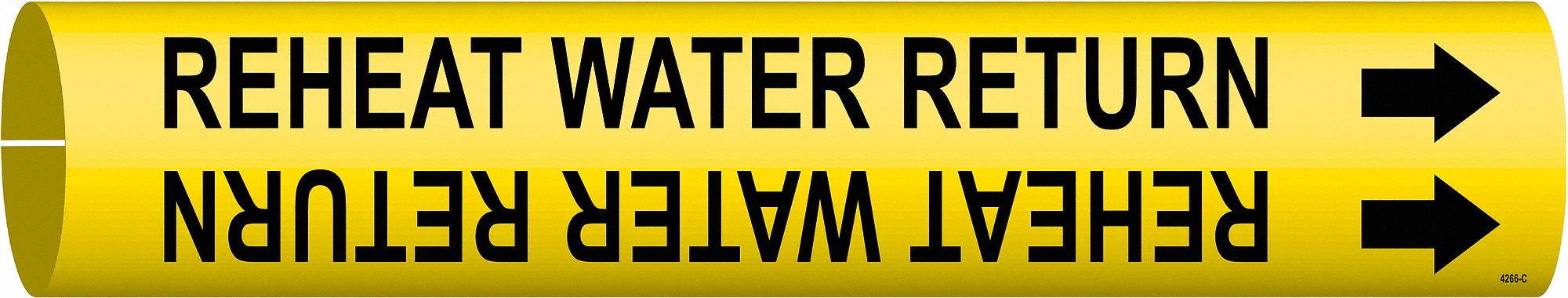 Pipe Mrkr Reheat Watr Return 2in H 2in W