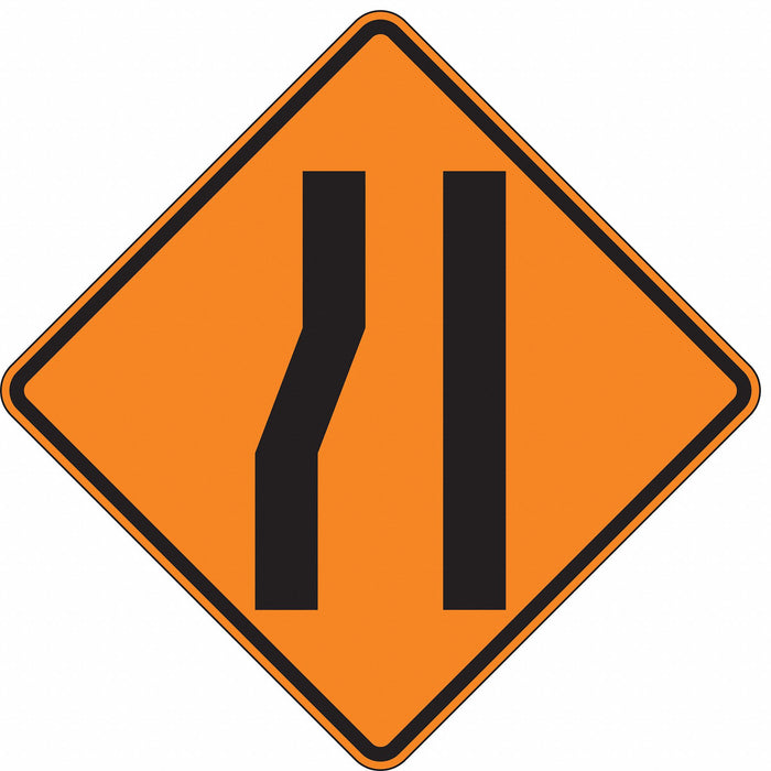 Left Lane Ends Traffic Sign 30 x 30 