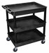 M6549 Utility Cart 400 lb Cap. PE 3 Shelves