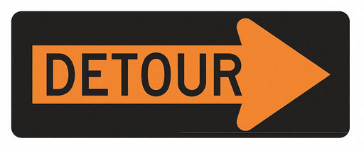 Traffic Sign 18 in x 48 in Orange