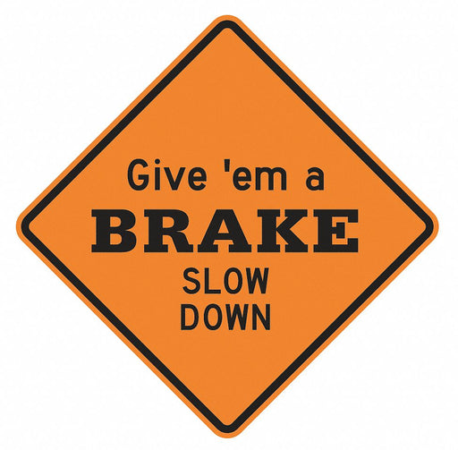 Traffic Sign 30 in x 30 in Orange