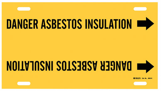 Pipe Marker Danger Asbestos Insulation