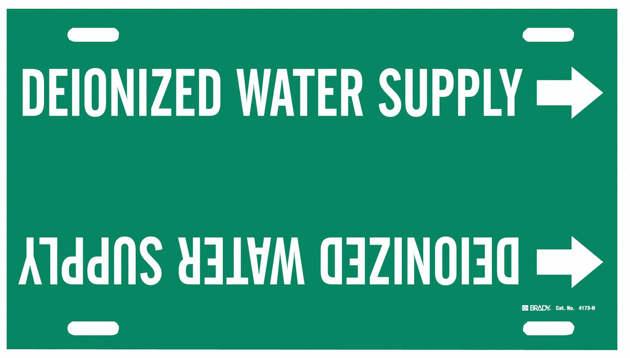 Pipe Markr Deionized Water Supply 10in H