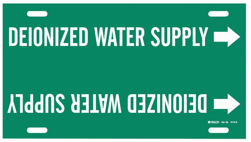 Pipe Markr Deionized Water Supply 10in H