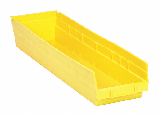 F0622 Shelf Bin Yellow Polypropylene 4 in