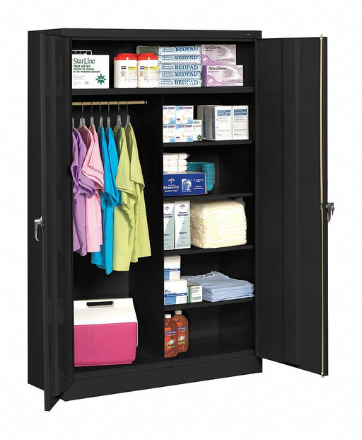Storage Cabinet 78 x48 x18 Black 5Shlv