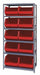 E1504 Bin Shlvng 18inx75inx36in Red
