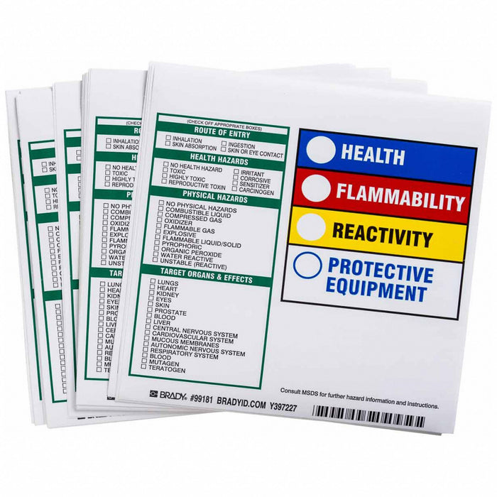 HMIG Label 4 in H 8 in W Paper PK25
