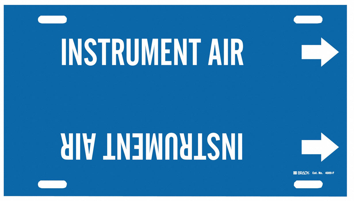 Pipe Marker Instrument Air 8in H 16in W