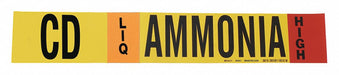 Pipe Marker Ammonia 4 in H 24 in W