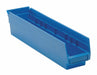 F0617 Shelf Bin Blue Polypropylene 4 in
