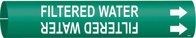 Pipe Marker Filtered Water 2 13/16in H