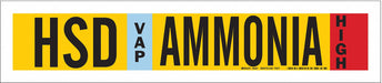 Pipe Marker Ammonia 2 1/4 in H 14 in W