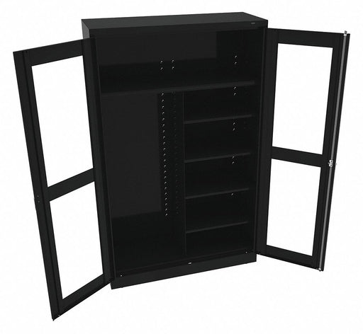 Storage Cabinet 78 x48 x18 Black 5Shlv